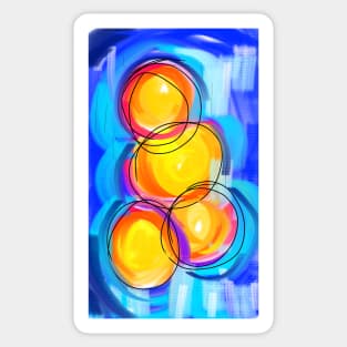 Watercolor paint sunny day abstract Sticker